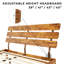 Lit plateforme en bois massif avec tête de lit ajustable Caden, style Mid-Century moderne-1991240160-1991240174