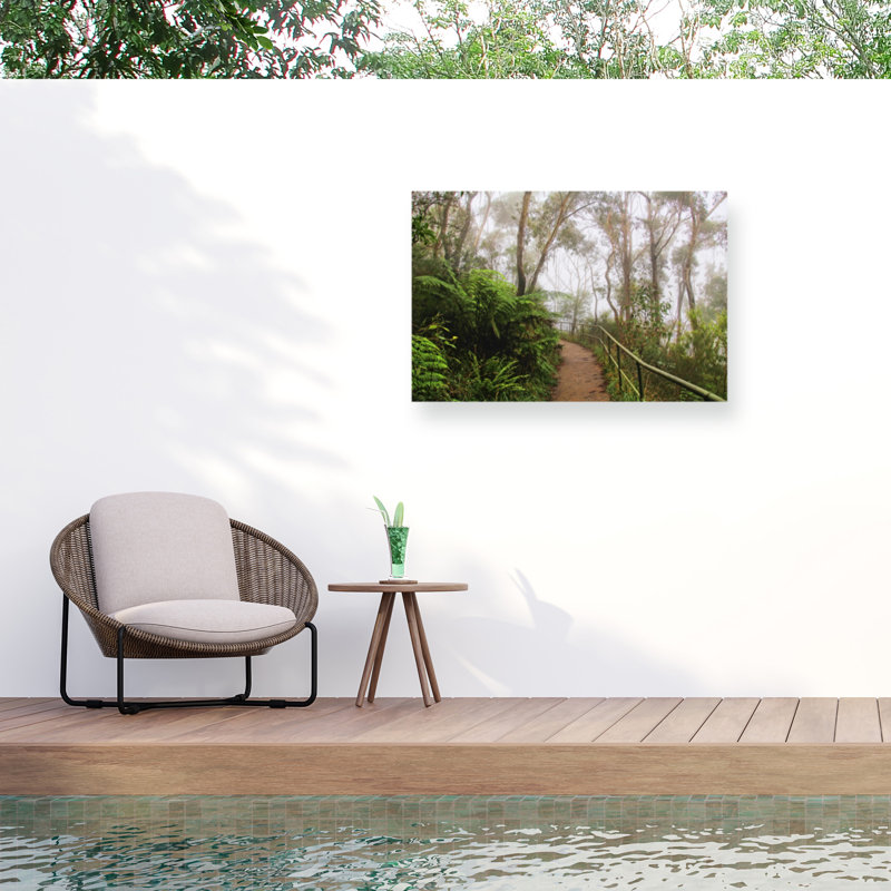 «Foggy Walk» sur une impression sur toile, H 16 po x l 24 po