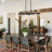 6-Light Kitchen Island Linear Chandelier