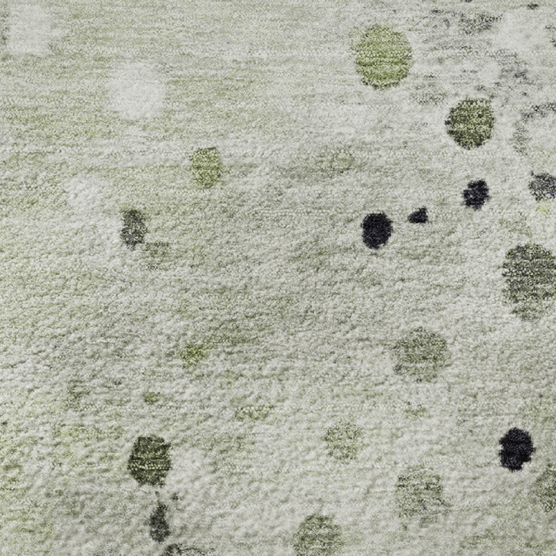 Premium Machine Washable Ansley Abstract Rug, Round 8'