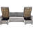113.4" Sectional Sofa Pull-out Sofa Bed Versatile Sofa Sleeper with Large Storage Space, Two USB Ports and Two Cup Holders for Living Room-1465261151