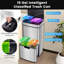Costway 19 Gal Kitchen Trash Can With Soft Closing Lid & Stay-open Design Inner Buckets Silver