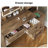 Makeup Vanity Set with Lights and Mirror & Storage Stool Dressing Vanity Table for Bedroom Farmhouse-1412352775