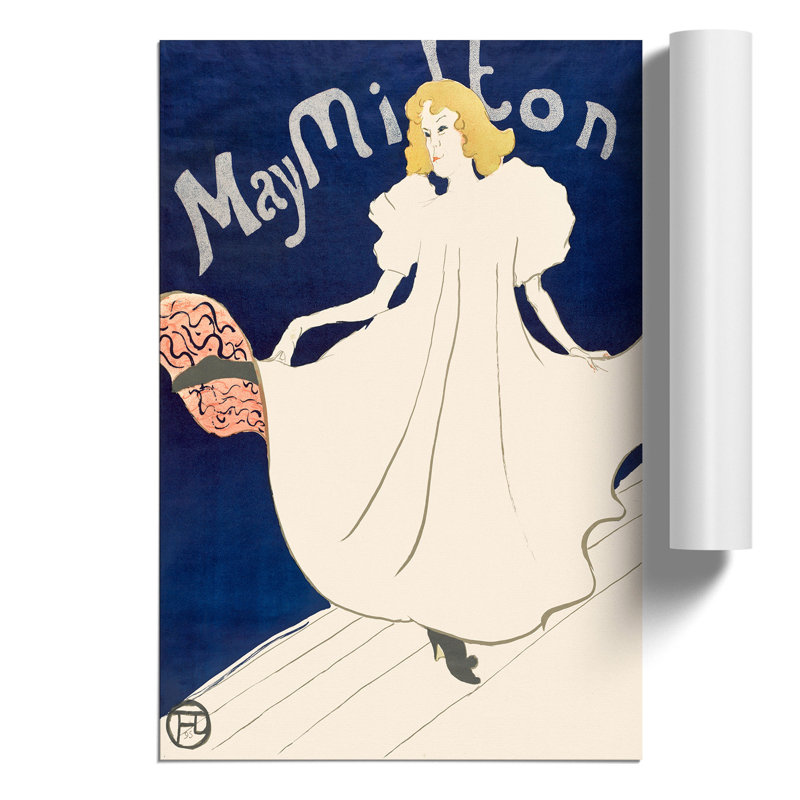 May Milton by Henri de Toulouse Lautrec - Frameless Print, 84cm H x 59cm W x 0.1cm D