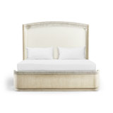 Water Upholstered Wingback Bed
