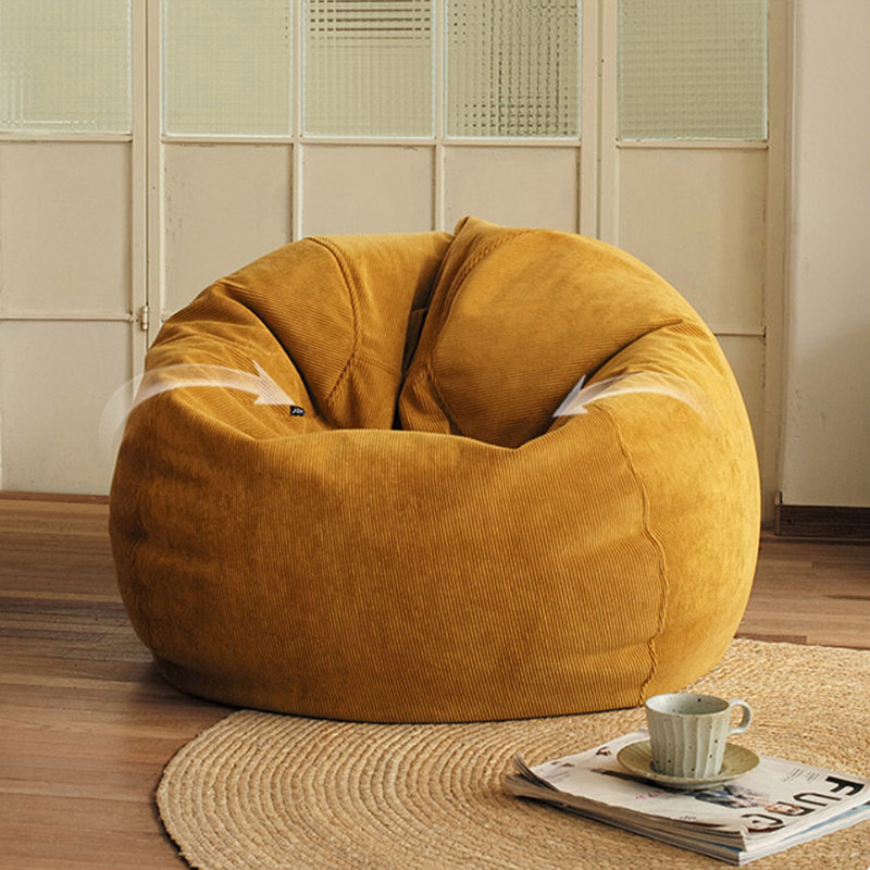 Canapé Vintage, Velours côtelé brun, H 39,37 po x l 39,37 po x P 39,37 po
