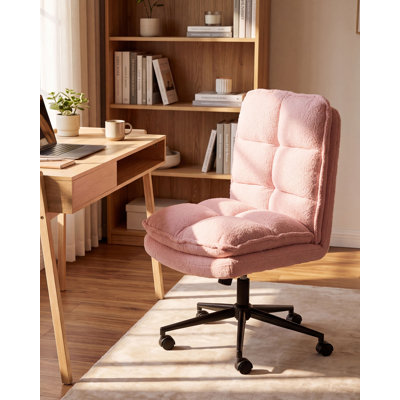 Latitude Run Teddy and Boucle Office Chair