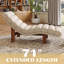 Chaise longue rembourrée en velours côtelé-1830453341
