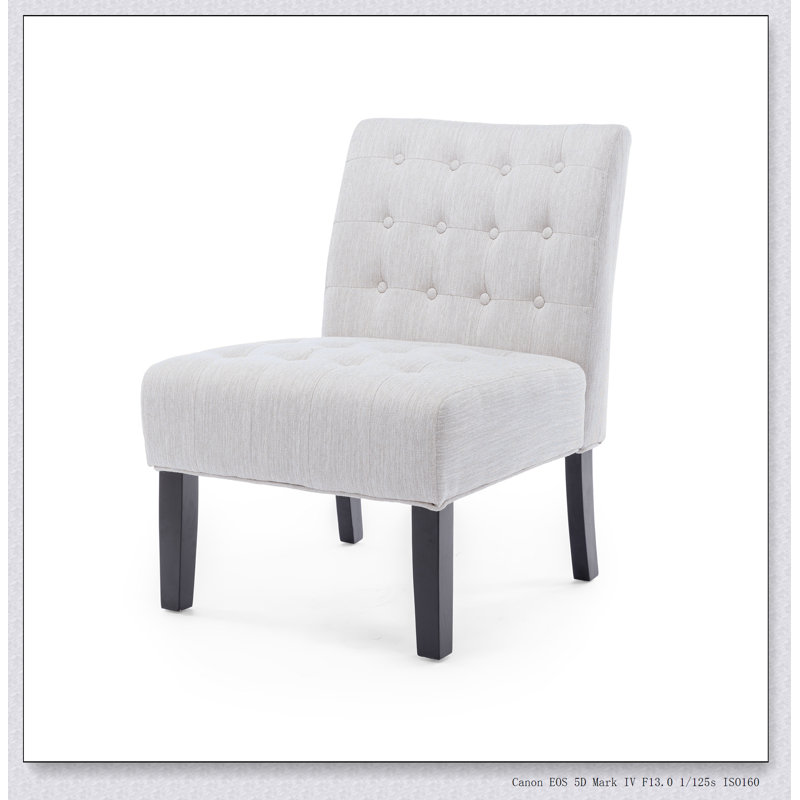 Chaise d'appoint simple et moderne avec base solide et rembourrée