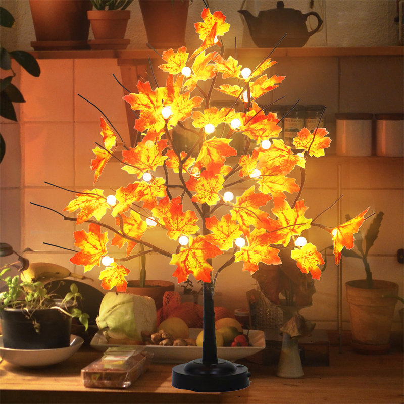 Led Lights Maple Trees Bendable Branches 20" Tabletop Decoration