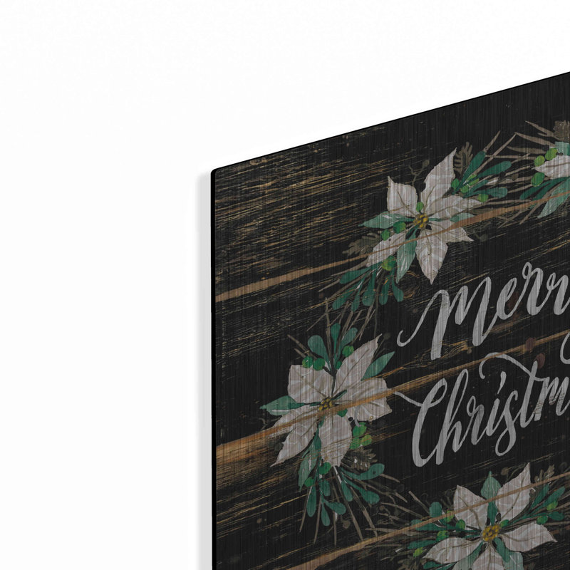 «Merry Christmas Poinsettia Wreath» par Cindy Jacobs, H 12 po x l 12 po