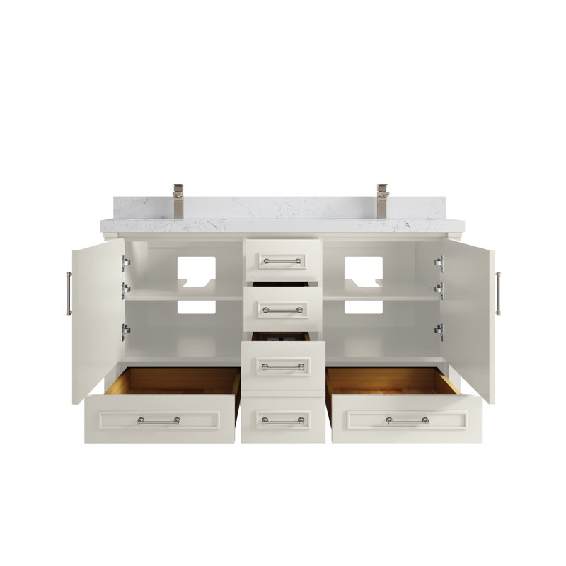 Meuble-lavabo double 60 po avec comptoir Aberdeen, Empira