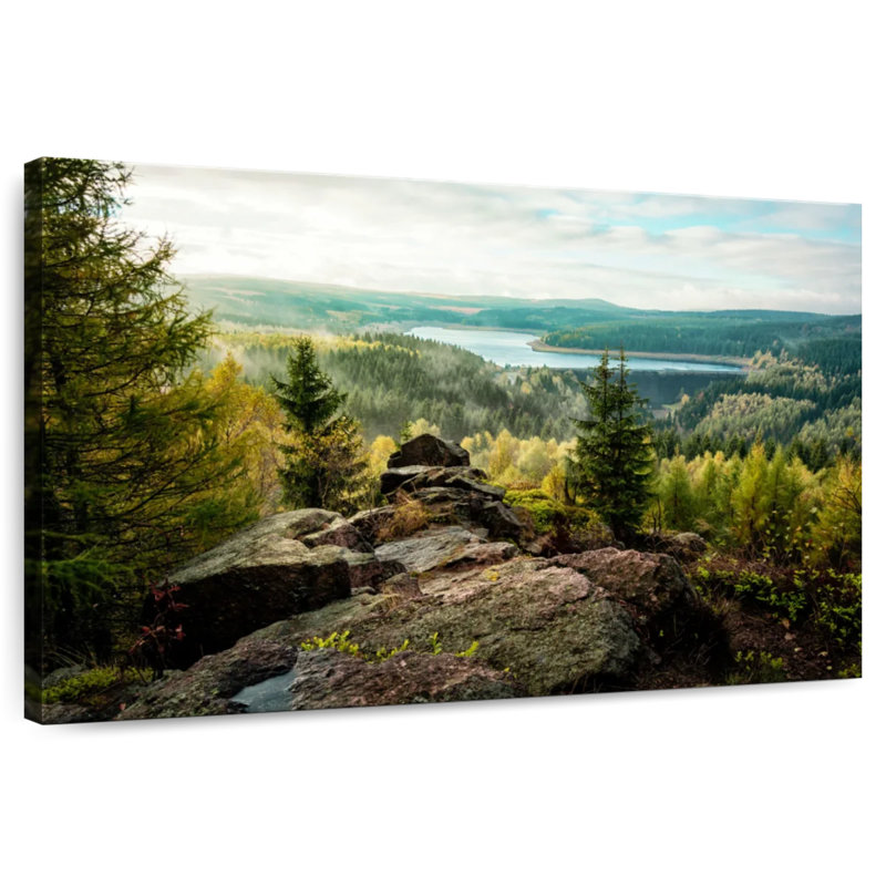 View Of Dam Flaje, 20" H x 30" W