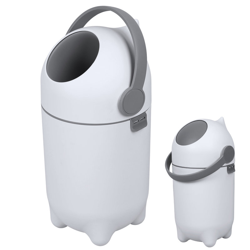 Seau à couches avec couvercle hermétique, bac à couches anti-odeurs, poubelle de chambre de bébé de 15 litres / 4 gallons, peut contenir jusqu'à 16 couches