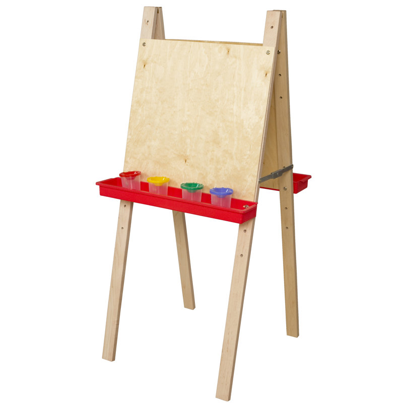 Double chevalet réglable avec tableau de pointage, Tableau avec plateau à feutres