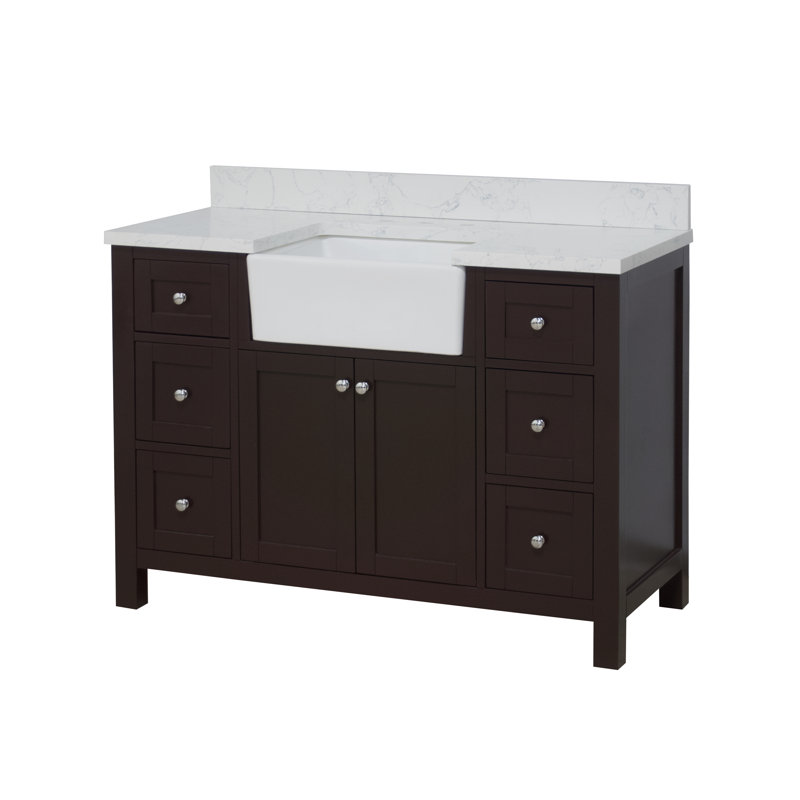 Yorkshire 48" W Single Bathroom Vanity, Chocolate