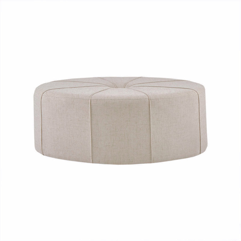 Repose-pieds rembourré Nicle, Crème, H 18 po x l 48,5 po x P 48,5 po