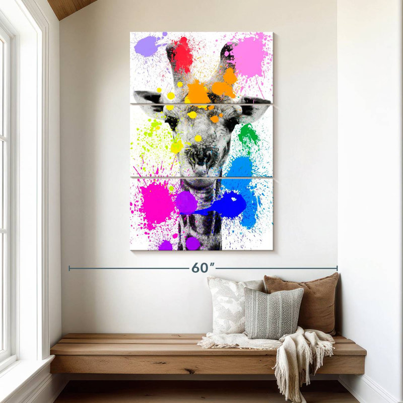 Brampt Safari Splash Giraffe, 50" H x 32" W