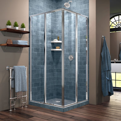  Cabine de douche coulissante encadrée en chrome DreamLine Cornerview