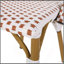 Ensemble de 2 chaises bistro d'extérieur en polyuréthane et aluminium pour l'extérieur, rouge rouillé et blanc, imprimé bambou