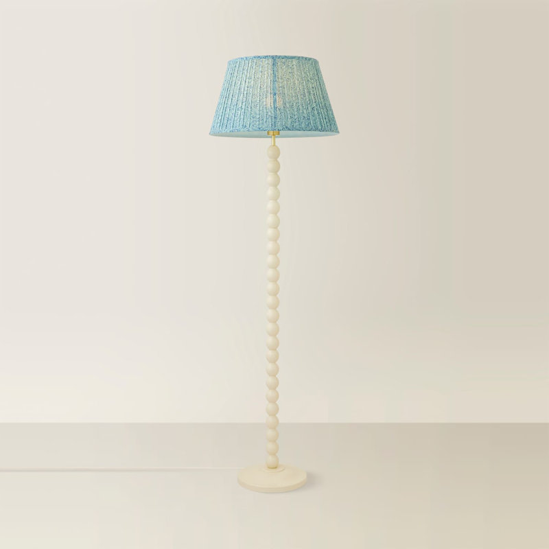 Helgomar Matte Traditional Floor Lamp, Blue