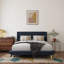 Grand lit plateforme tapissier 87 po - Design Mid-Century scandinave