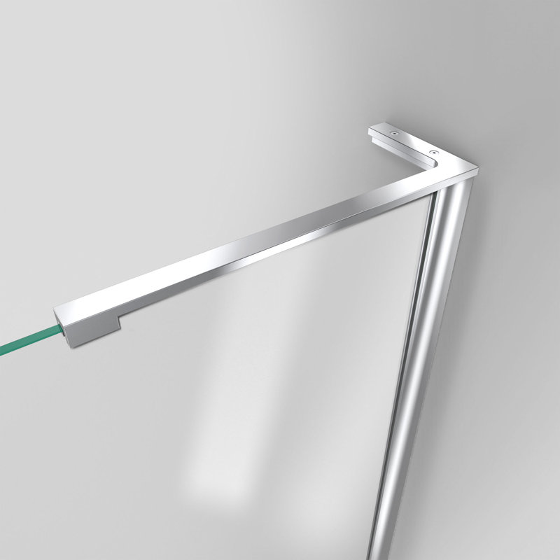 Porte de douche à charnière sans cadre Unidoor-LS avec technologie ClearMax, Chrome chrome, 42"