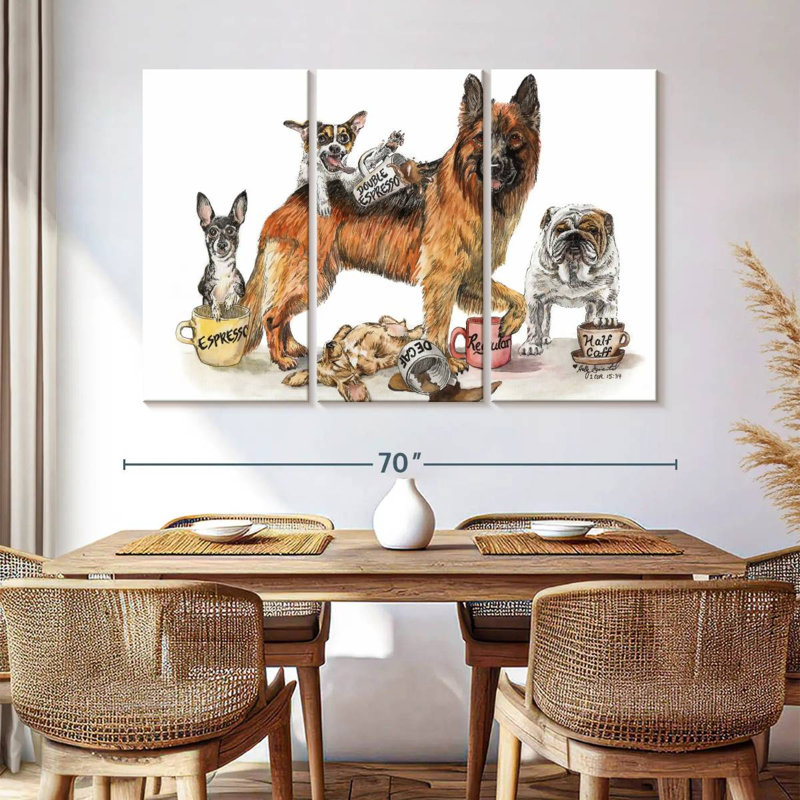 Brampt Coffee Dogs, 42" H x 65" W