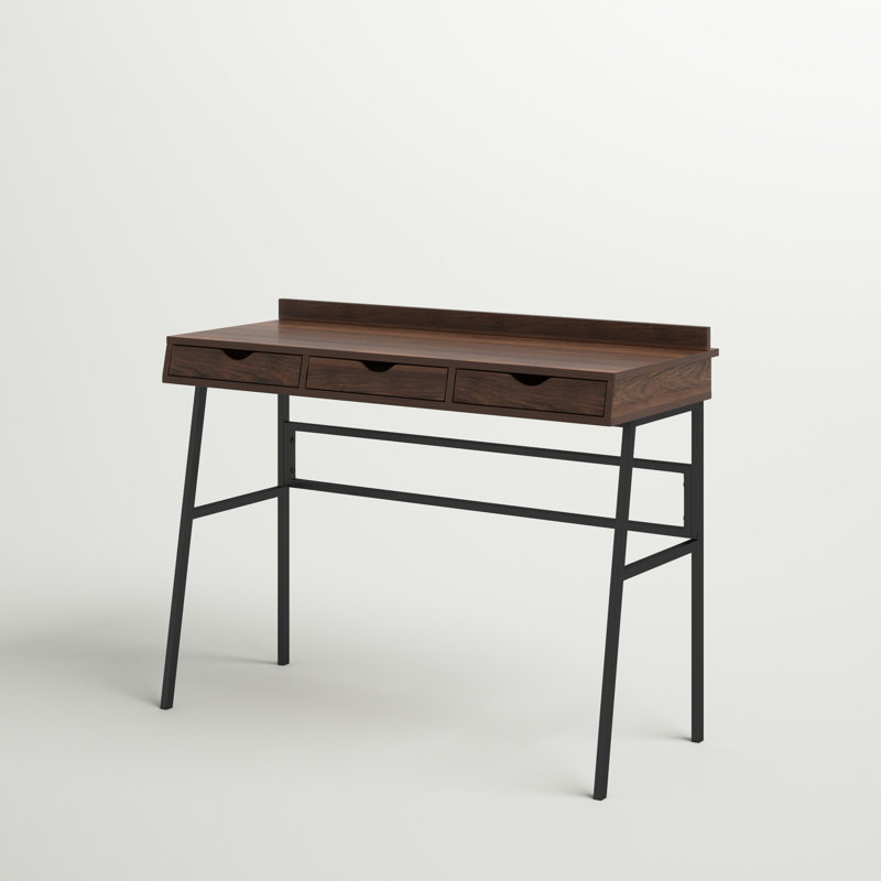 Canal 3-Drawer 42" Writing Desk, Dark Walnut