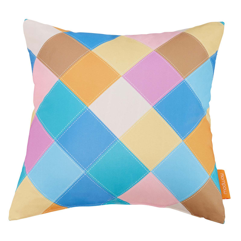 Diamond Patterned Multicolor Polyester Kids Outdoor Pillow Set