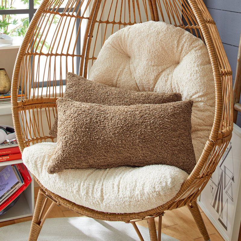 Coussin intérieur texturé Zavia (ensemble de 2), 12 po x 18 po, Taupe Zazzle