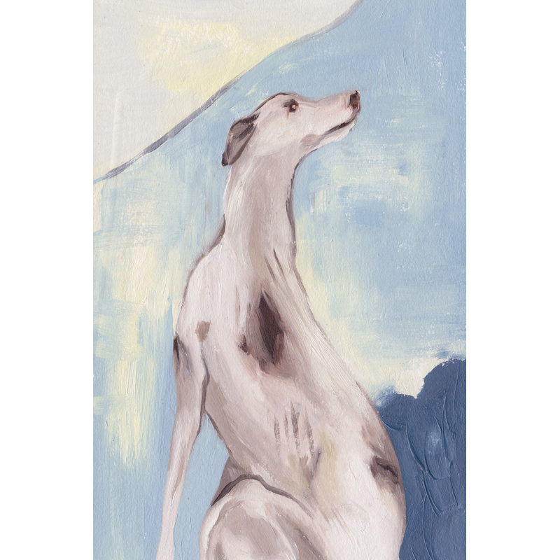 Blue Greyhound I 1 Piece Wrapped Canvas Wall Art, 76 cm H x 51 cm W