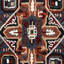Tapis bleu / rouge / orange en laine / coton touffeté à la main Acoidan-570138425
