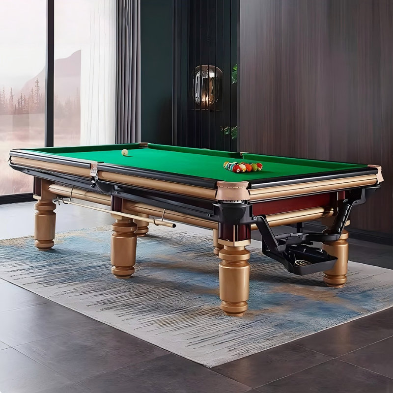 Design moderne haut de gamme en bois massif avec retour de balle automatique de 9 pi sur une table de billard