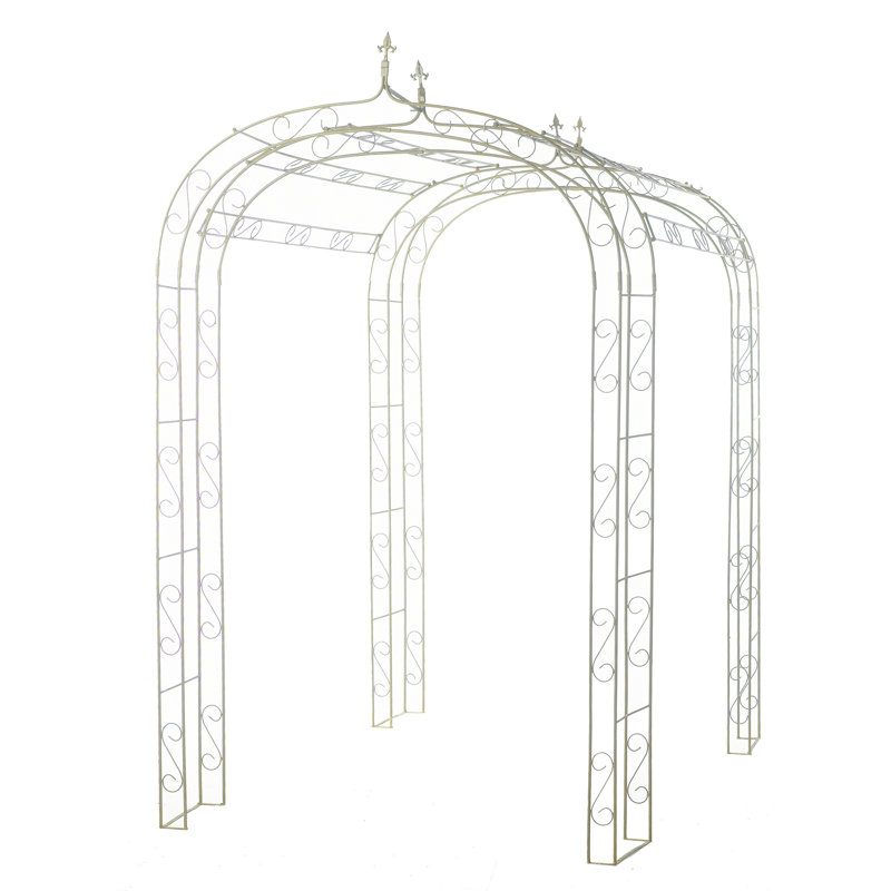 Gaelle 145cm W x 240cm D Iron Arbour in Cream