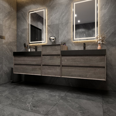 Golitz Wall-Mounted Double Bathroom Vanity Set