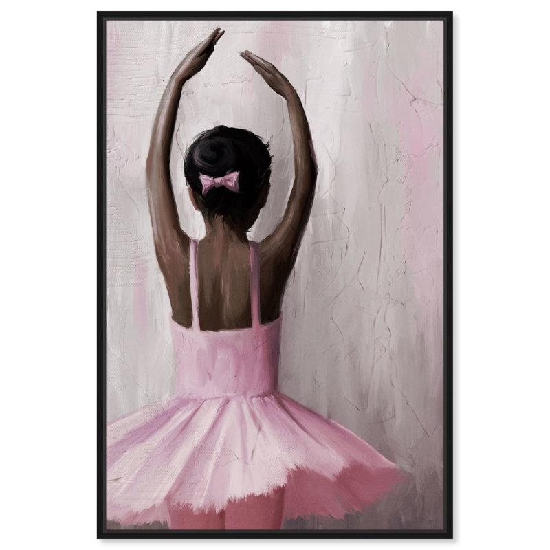 Apprendre le ballet - Impression sur toile, H 45 po x l 30 po, Cadre noir