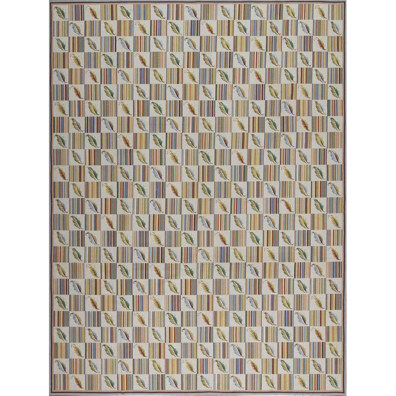 Highland Needleworks Wool Area Rug in Multicolor, Rectangle 8' x 10'