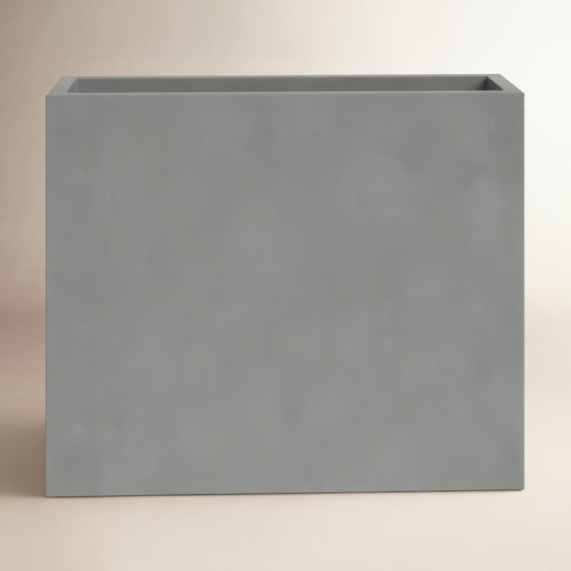 Connoisseur Handmade Planter Box, 30" H x 36" W x 12" D, Gray