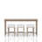 Frosted Glass Console Table With 3 Stools