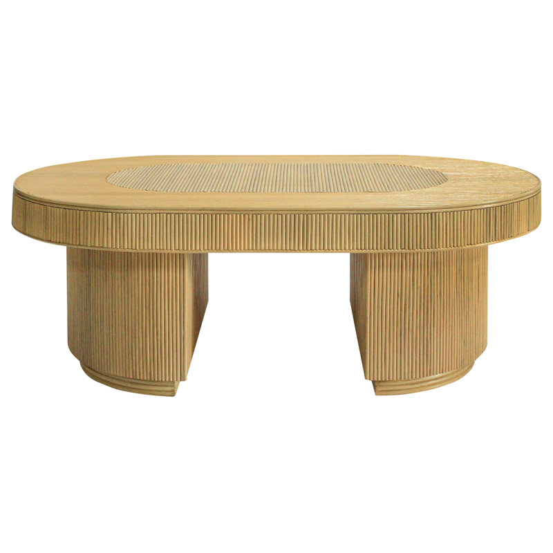Table basse ovale en rotin Kenzo