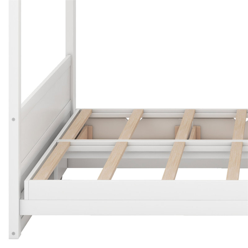 Lit superposé double avec tiroirs Jazariya Kids, Blanc