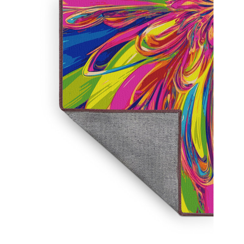 Spectrum Swirl Rug, Round 5'