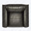 Chaise en cuir gris anthracite