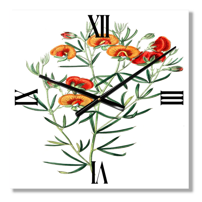 Horloge murale rétro Vintage American Flora, Petit