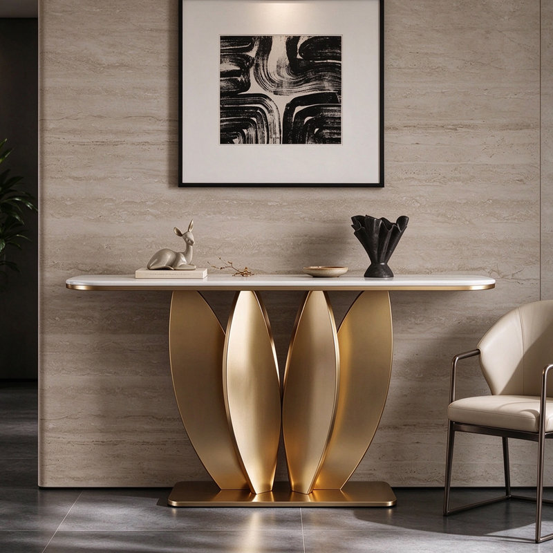 Console Italian Luxury, H 33,5 po x l 47,2 po x P 13,8 po