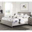 Lit double pleine grandeur gris - rayé avec finition bicolore et mobilier moderne-2137848672