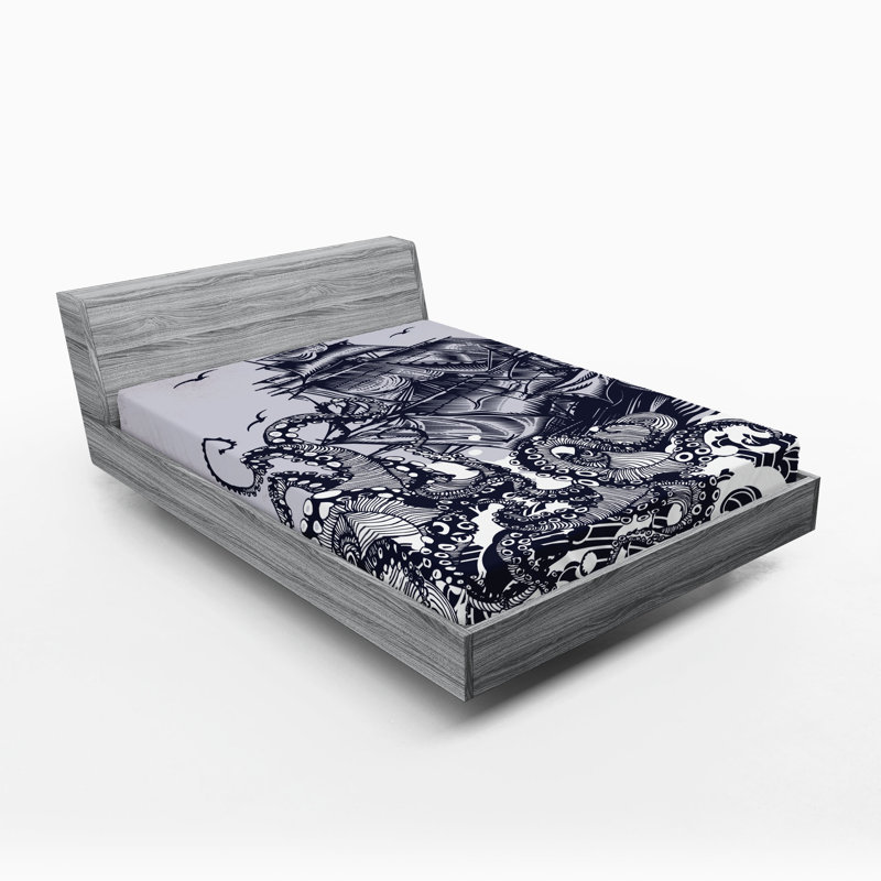 Ensemble de 2 draps-housses Ambesonne, Drap-housse pour très grand lit californien