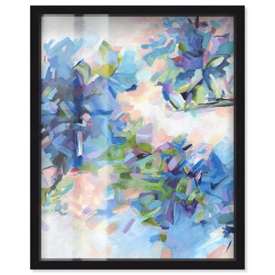 «Blue Botanicals Shadowbox Print Western Floral Art» par Art Remedy