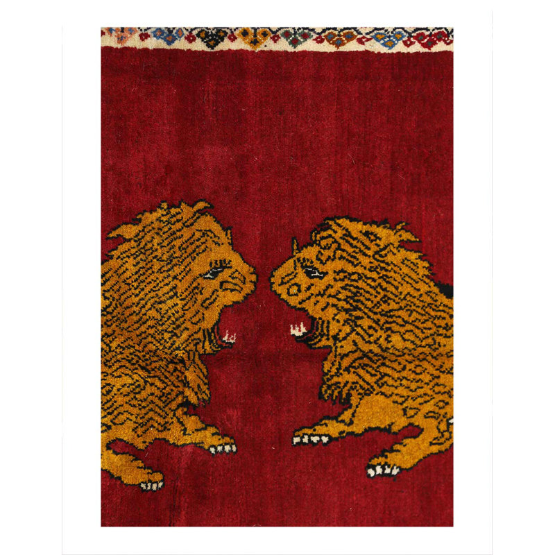 Tapis en laine noué à la main 2 pi 9 po x 4 pi 5 po Shiraz